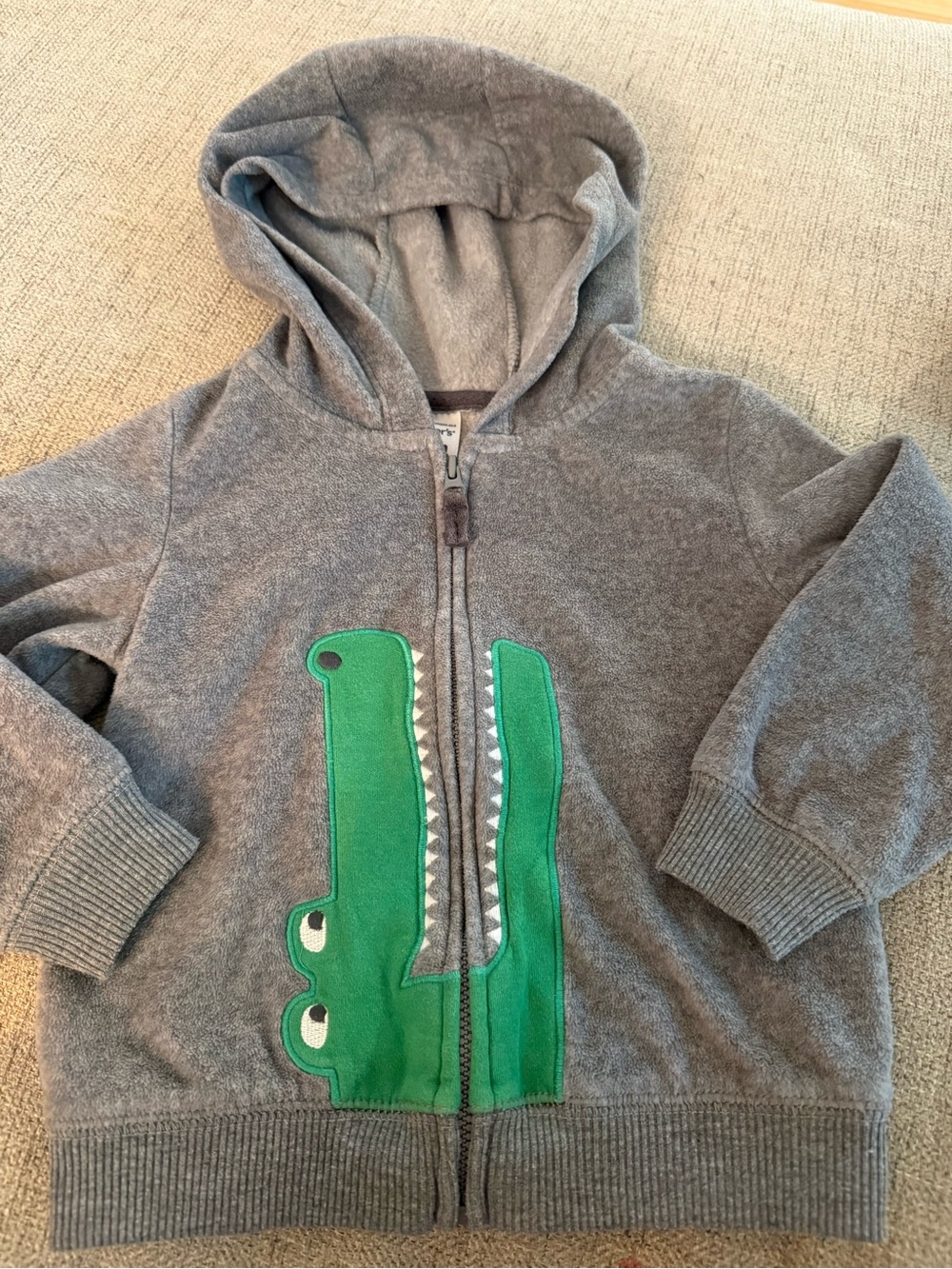 Carter’s Zip-Up Alligator Hoodie- 18 month